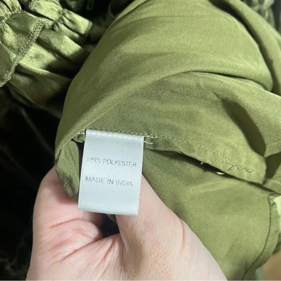 JESSAKAE x THE FOOD NANNY Liz Ruffle Tiered Puff Sleeve Midi Dress in Olive - Picture 11 of 12